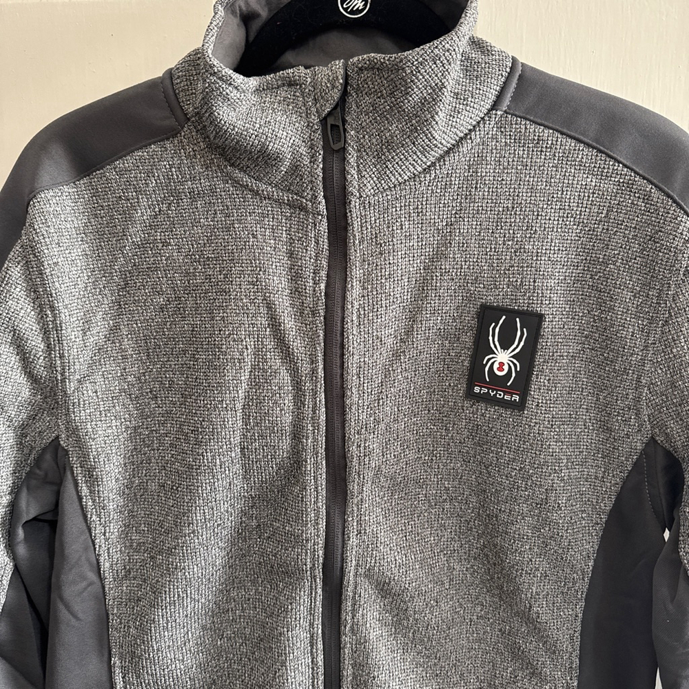 Men's Spyder Performance Jacket S Heather Gray Black - Picture 2 of 6